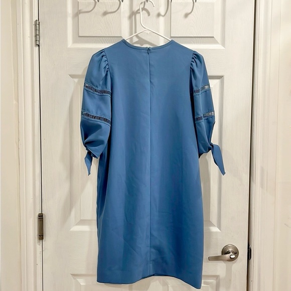See by Chloe Riverside Blue Tie Sleeve Shift Dress - Picture 7 of 16